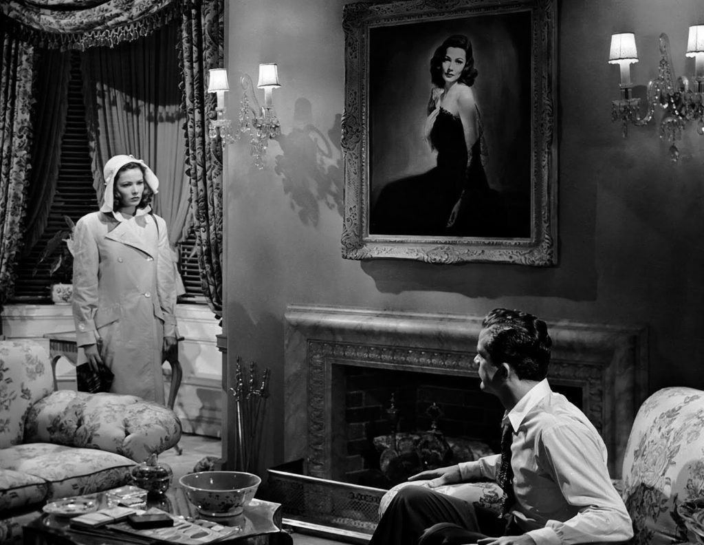 Gene Tierney and Dana Andrews in Laura 1944